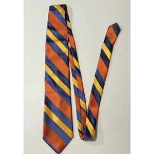 Croft and Barrow Tie Blue, Burnt Orange Yellow Gold